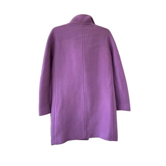 J.Crew Italian Stadium Cloth By Nello Gori Wool Blend Cocoon Coat Purple Size 2 - Picture 5 of 7